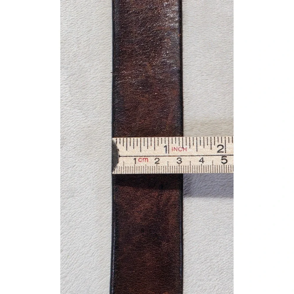 Perry Ellis America Mens Brown Vegetable Tanned Leather Belt Sz 42  Argentina